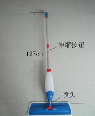 廠家直銷噴水拖把 鋁合金伸縮桿與360度旋轉設計，日常清潔新選擇
